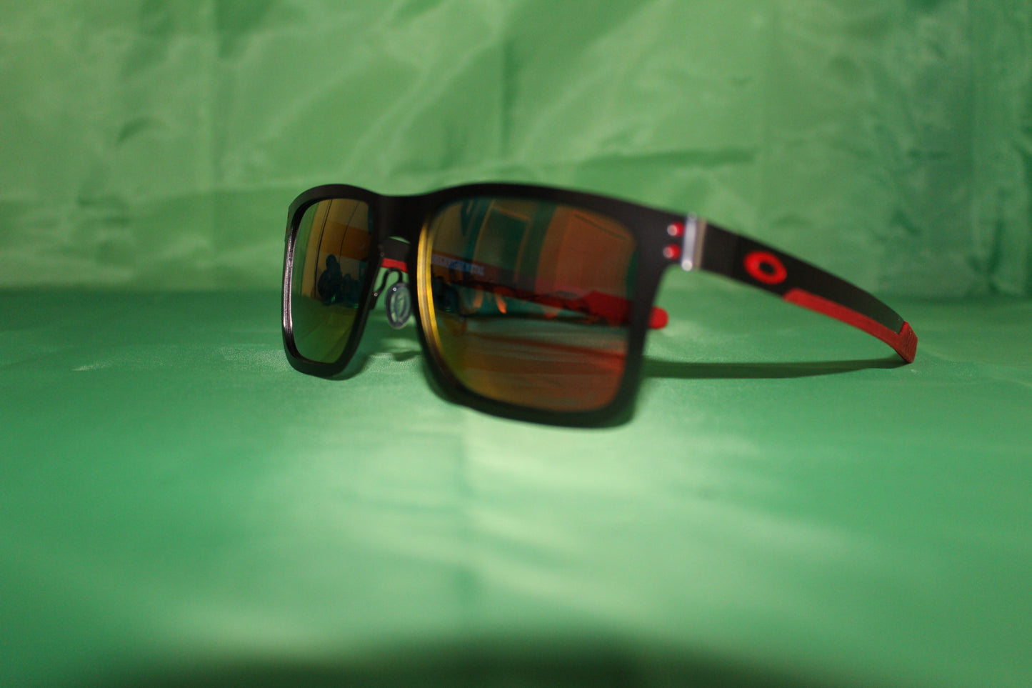 Oakley "Black Metal & Red Trim"
